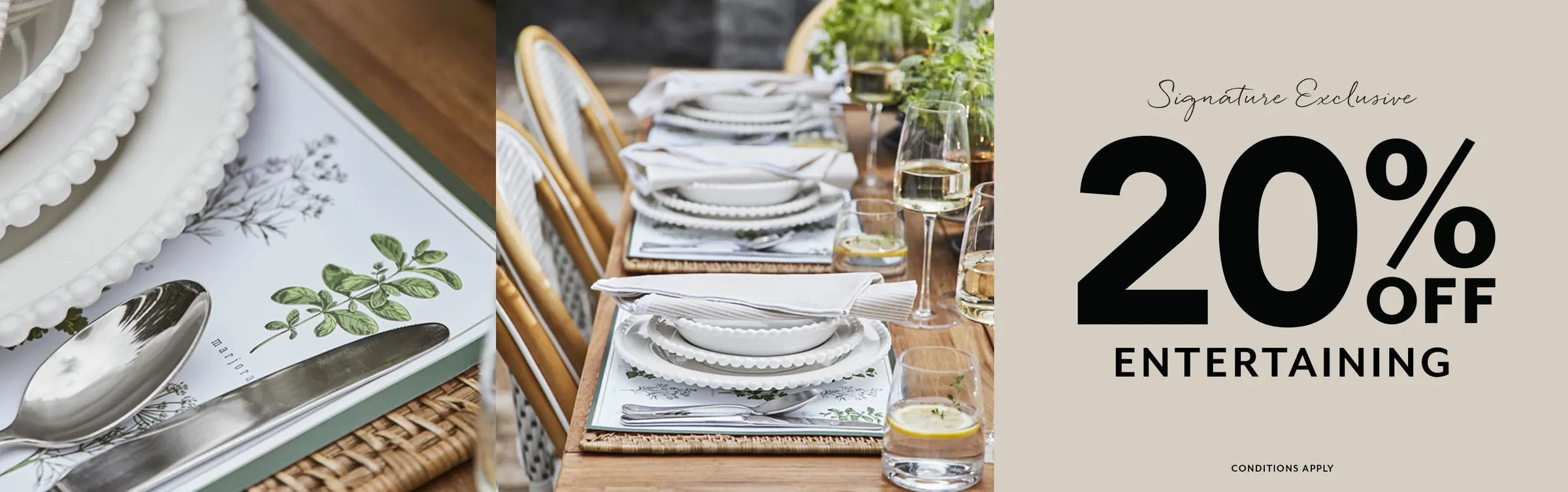 Highgate House Signature Exclusive — 20% off entertaining