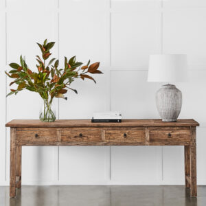 4 Drawer Elm Sofa Table
