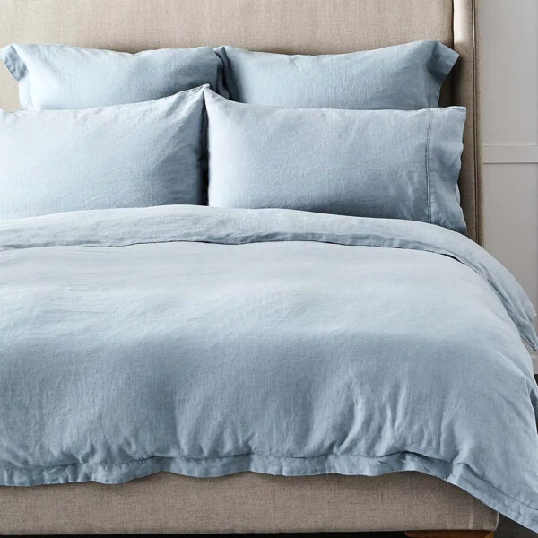 Antwerp Linen Quilt Cover - Cloud