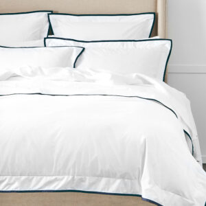 Bermuda Quilt Cover - White & Ink