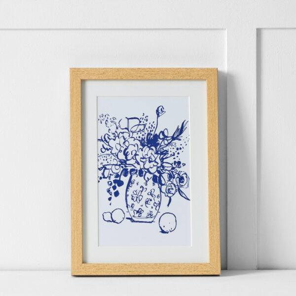 Cerulean Blooms Print 26x36