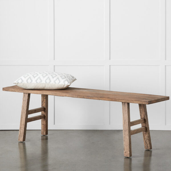 Rustic Elm Bench