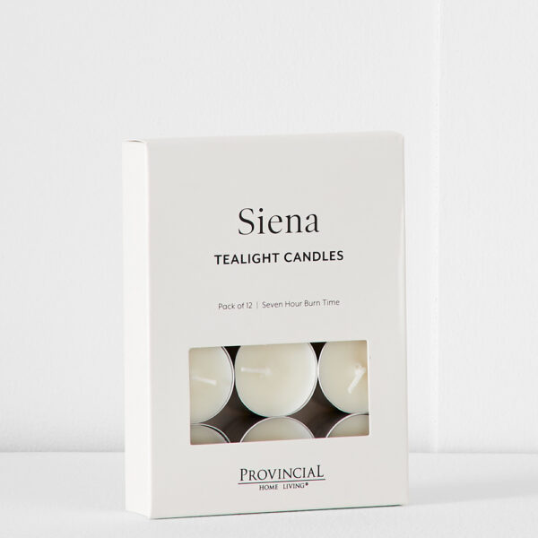 Siena Tealight Candles 12 pk